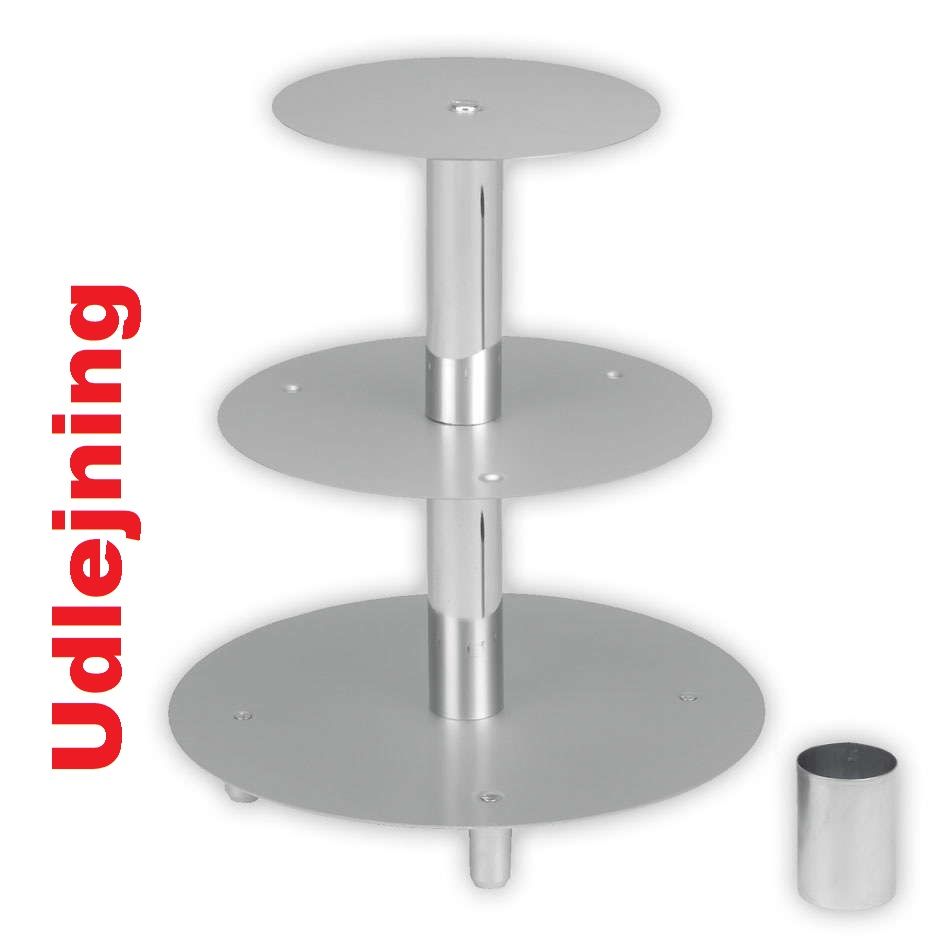 LEIE: Kakestativ i aluminium, 4 etasjer