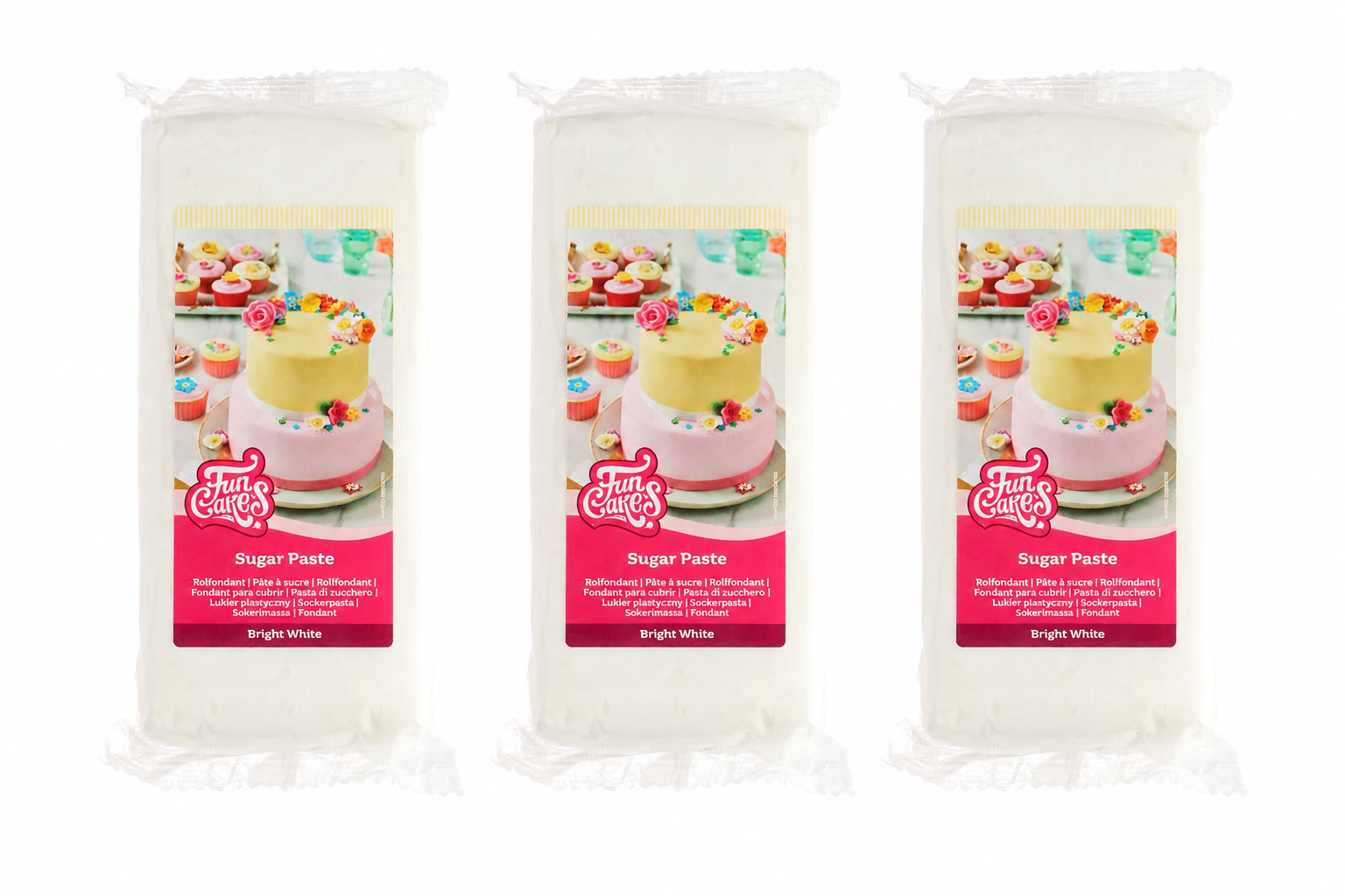 Fondant hvit 3 kg - FunCakes