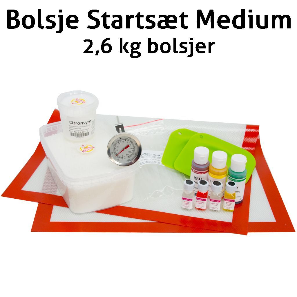 Startsett med mellomstore godterier