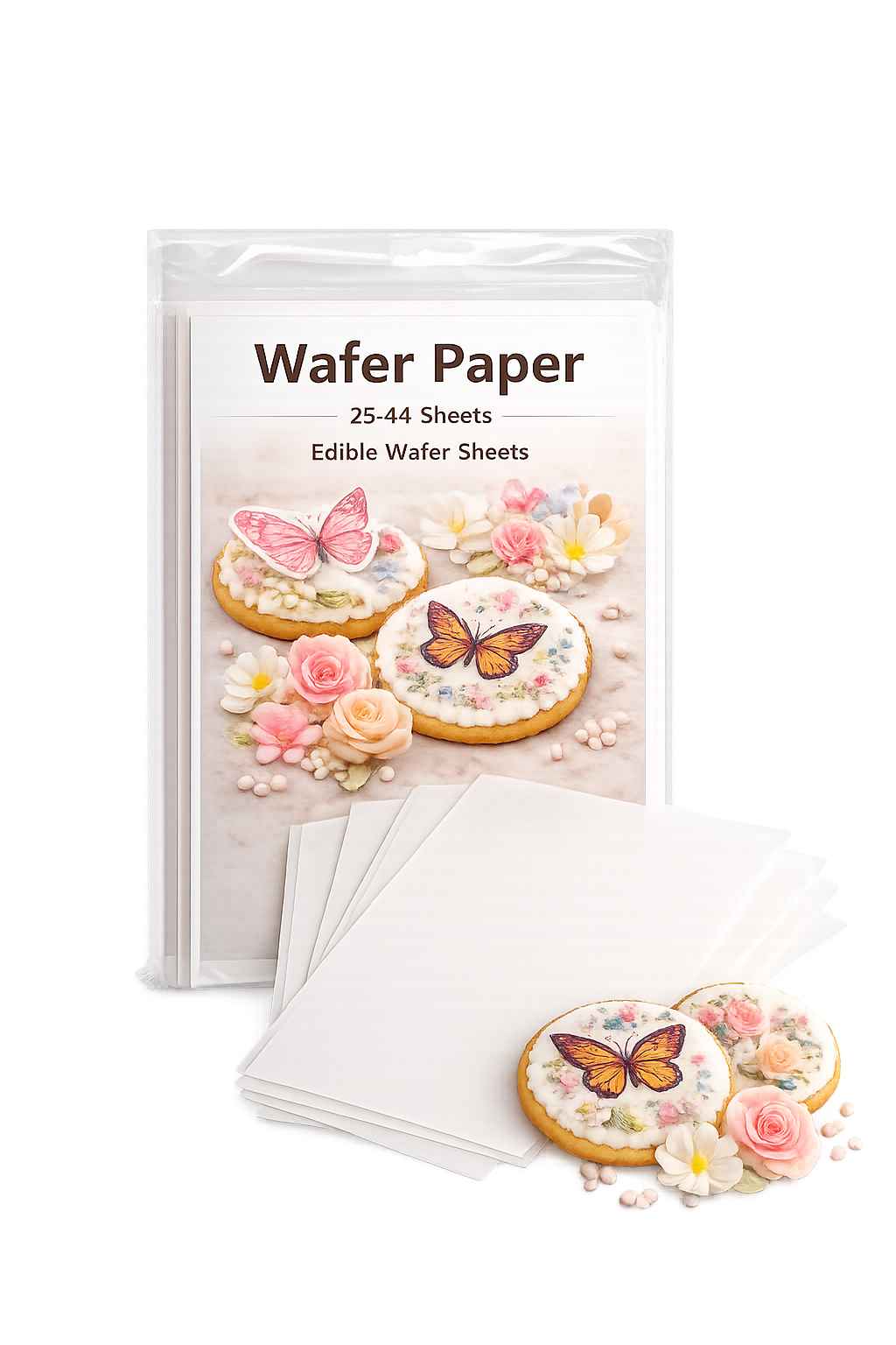 Wafer Paper hvit 25 ark A4