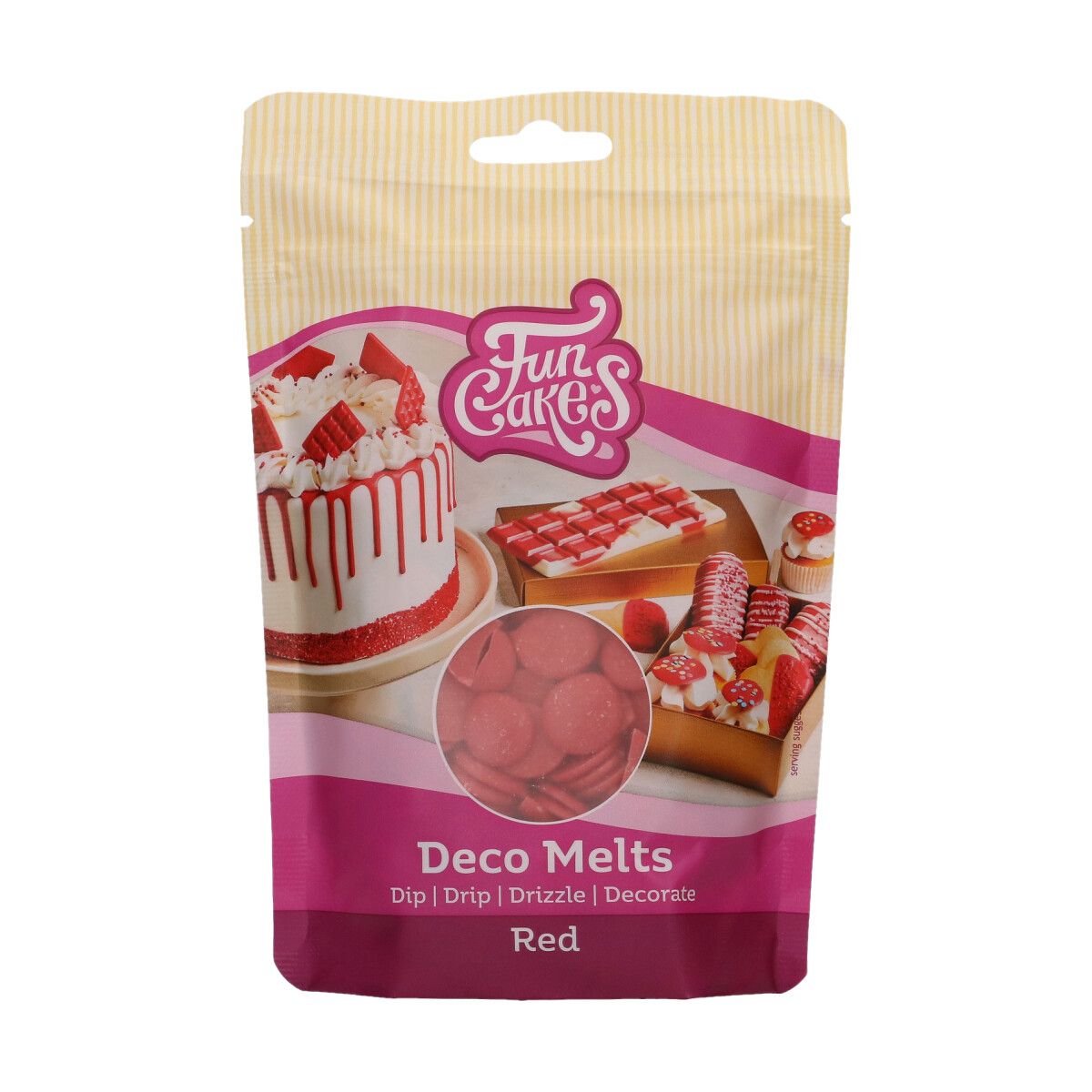 Deco Melts rød - FunCakes, 250 g
