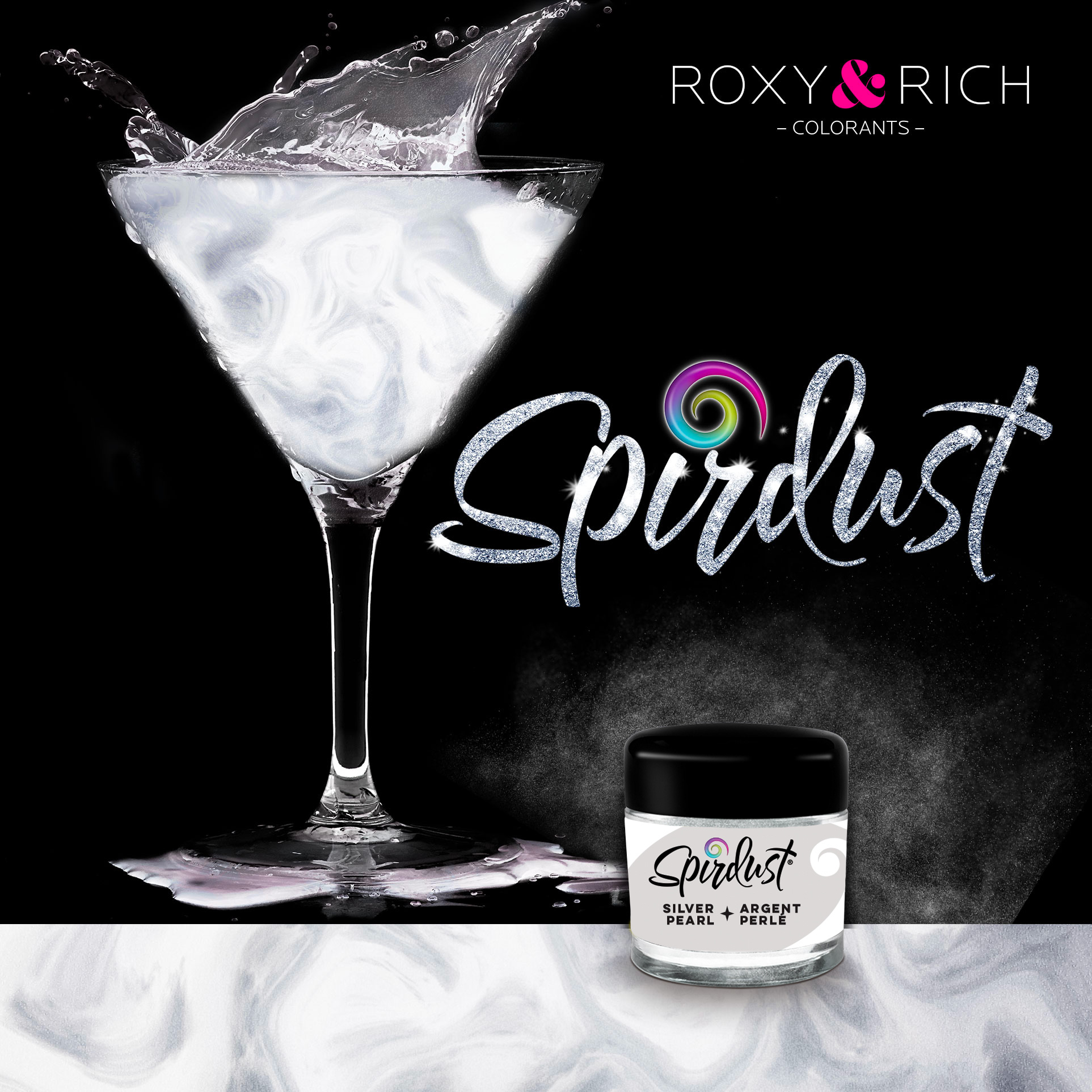 Spirdust Silver (original) - 1,5 g, Roxy & Rich uten E171