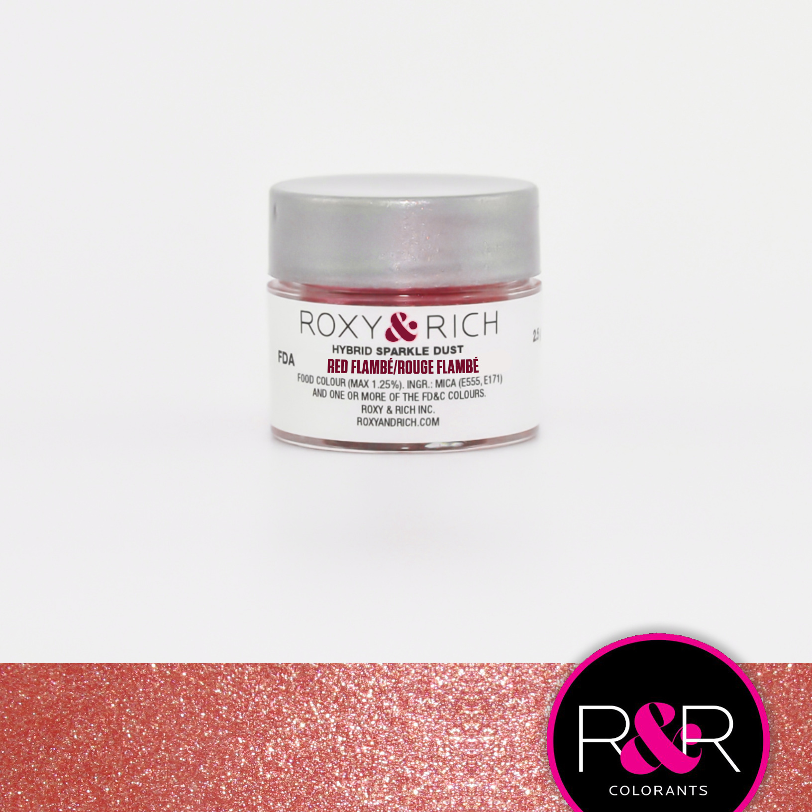 Red Flambé 2,5 g – Hybrid Sparkle Dust, Roxy & Rich – BEST FØR 11/26^