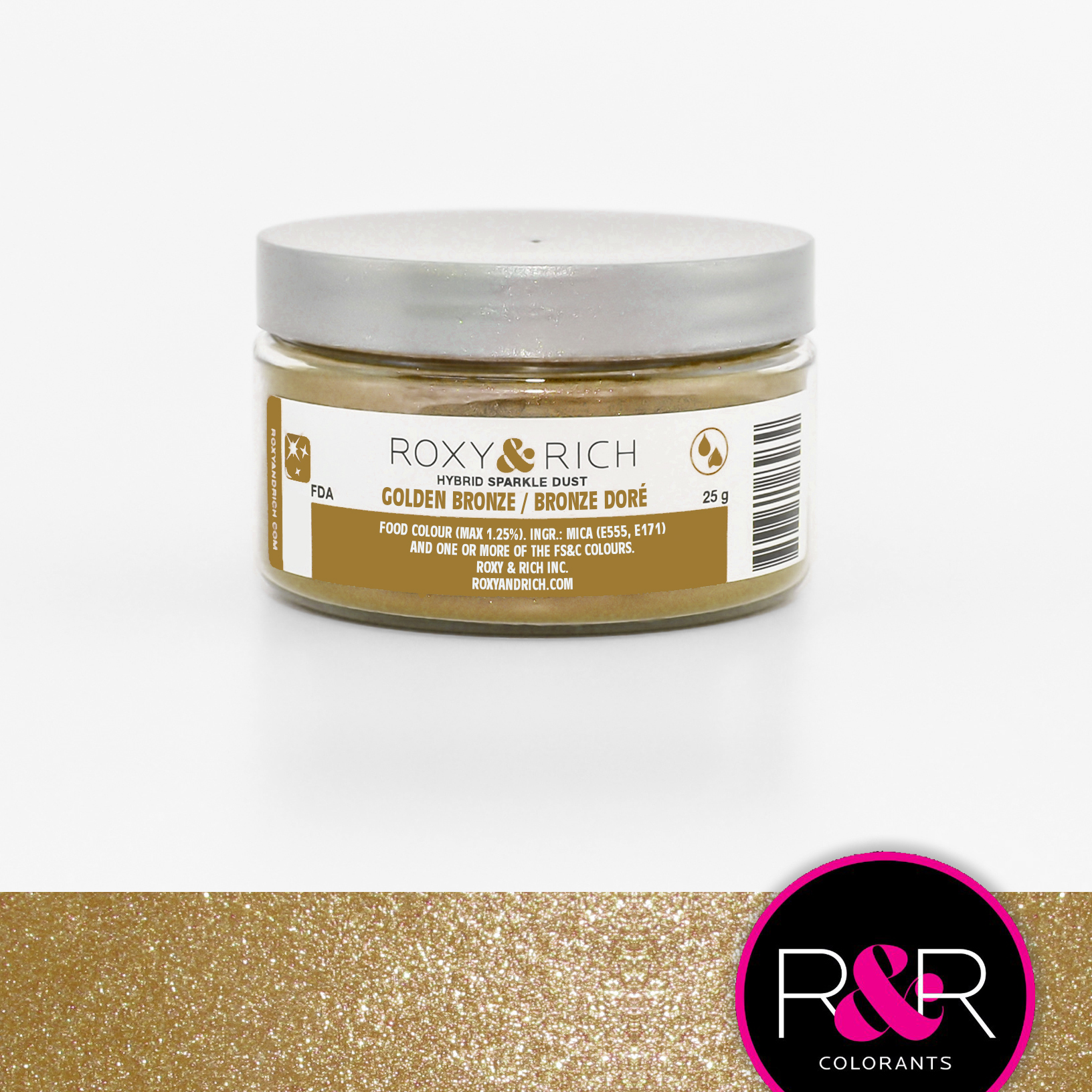 Golden Bronze 25g - Hybrid Sparkle Dust, Roxy & Rich^ - Hybrid Sparkle Dust, Roxy & Rich^.