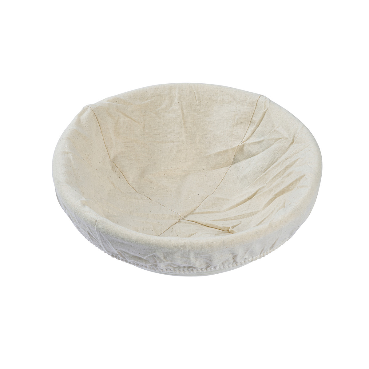 Hevekurv med klede - Ø24cm rund, rotting