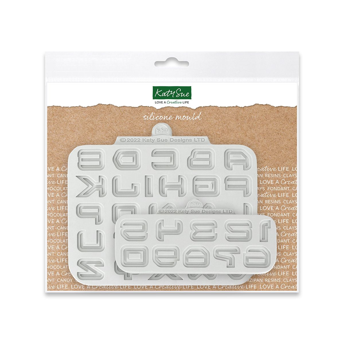 Science Fiction-alfabet og -tall, silikonformsett - Katy Sue^