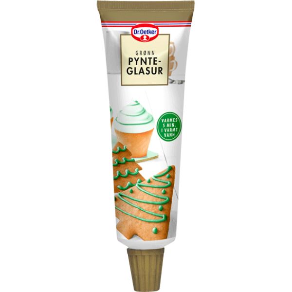 Dekorativ glasur Grønn -125g, Dr. Oetker