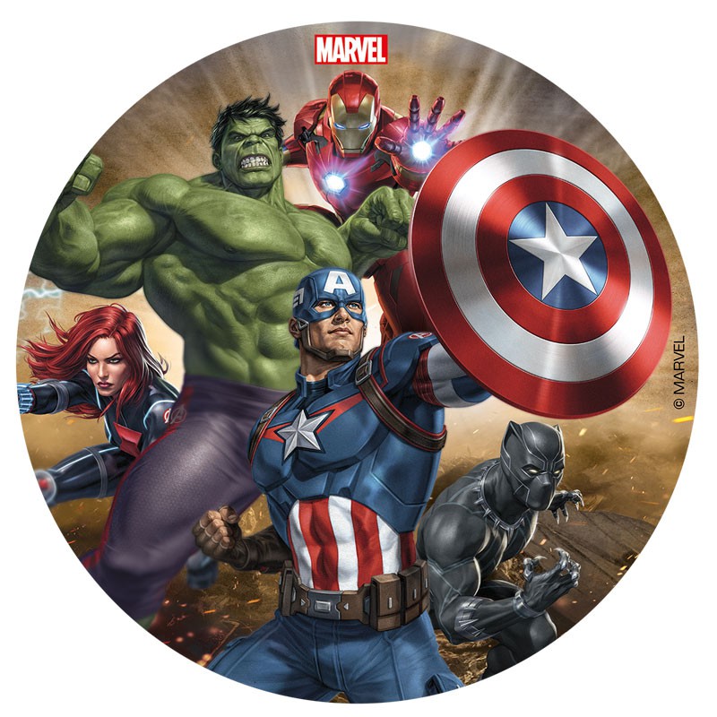 Vaffelark Avengers sukkerfri Ø16 cm - BEST FØR 07/26^
