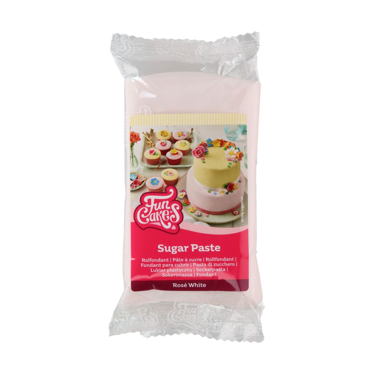 Rosé hvit fondant 250 g - FunCakes - BEST FØR 10/26^