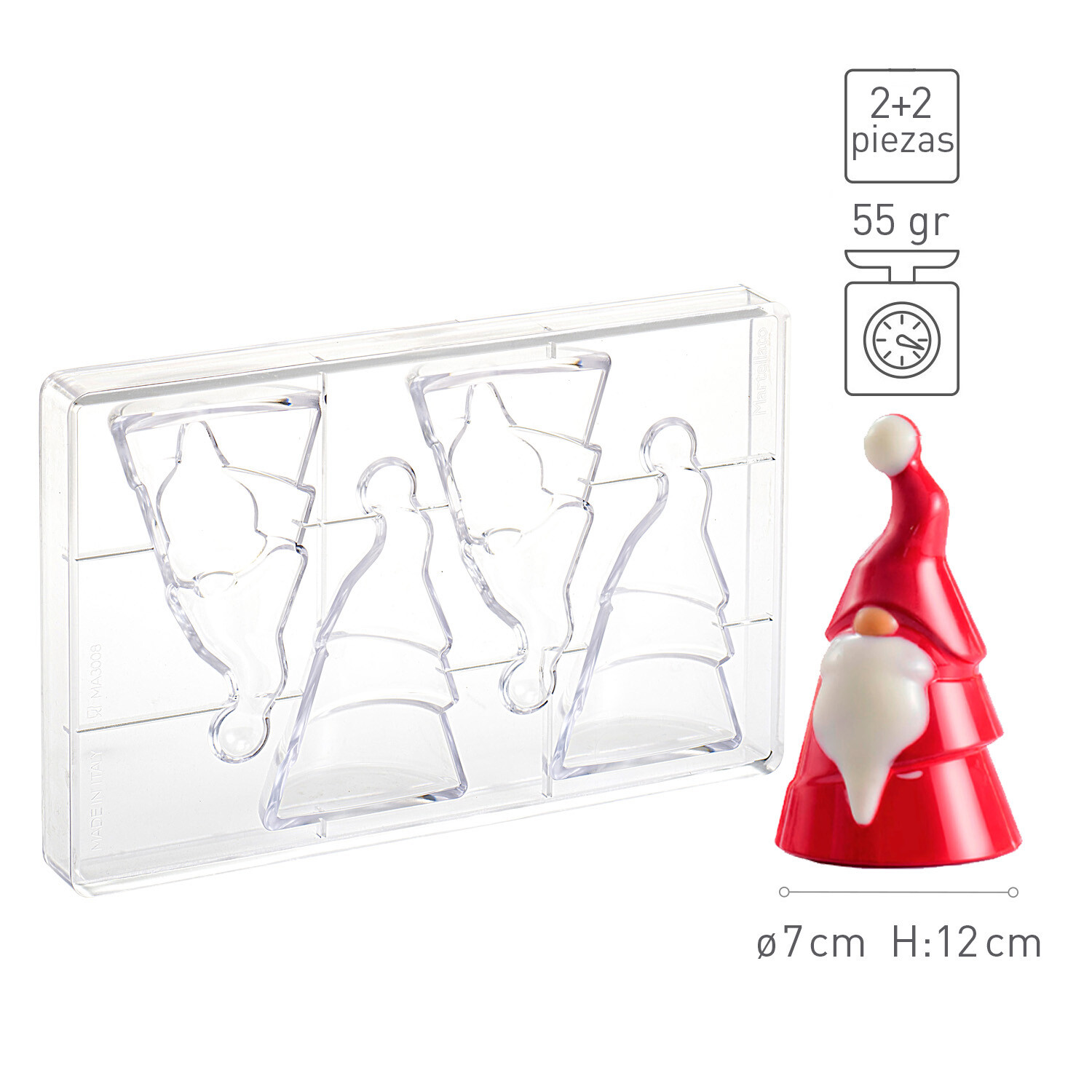 525028-MOLDE POLICARBONATO PAPA NOEL Ø 70 H 120MM 4 PIEZAS_5