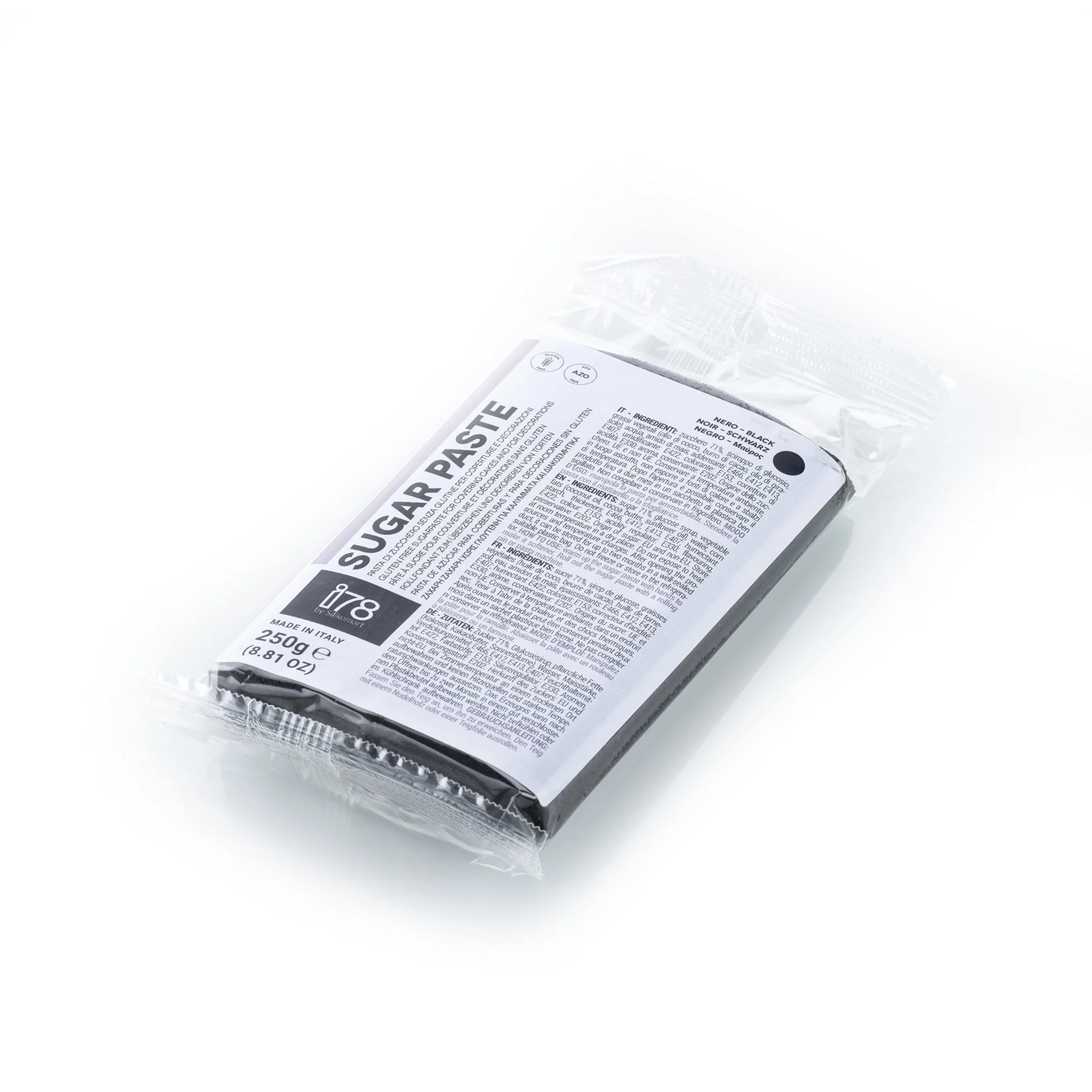 Fondant Sort - 250 g, Silikomart - BEST FØR 26.01.2026