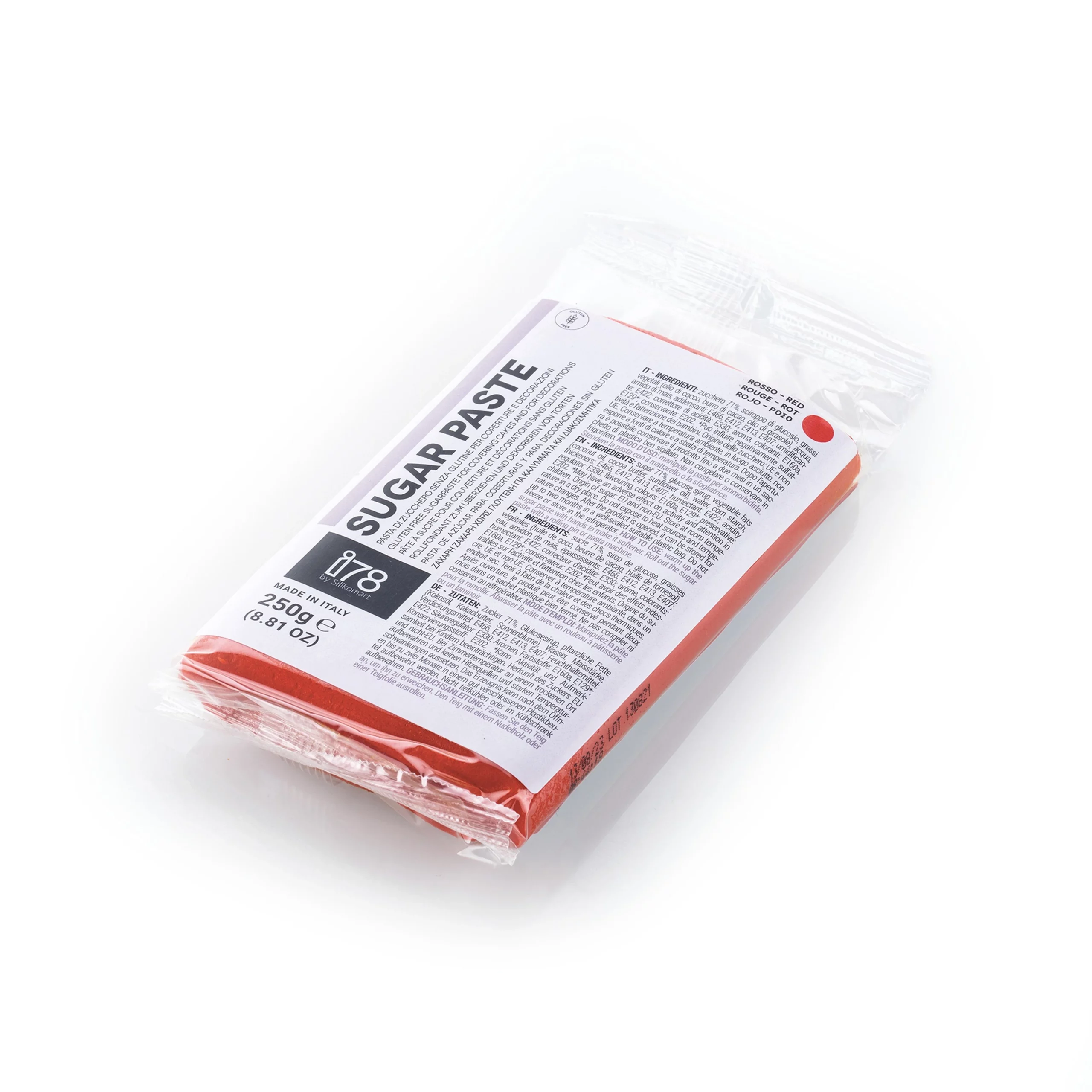 Fondant Rød - 250 g, Silikomart – BEST FØR 01/26