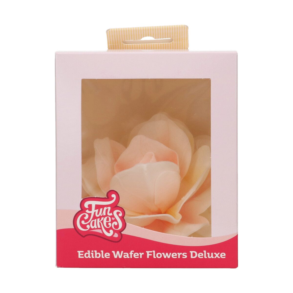 Spiselig vaffelblomst - Rose Pastella Yellow/Orange Ombre 1 stk, FunCakes
