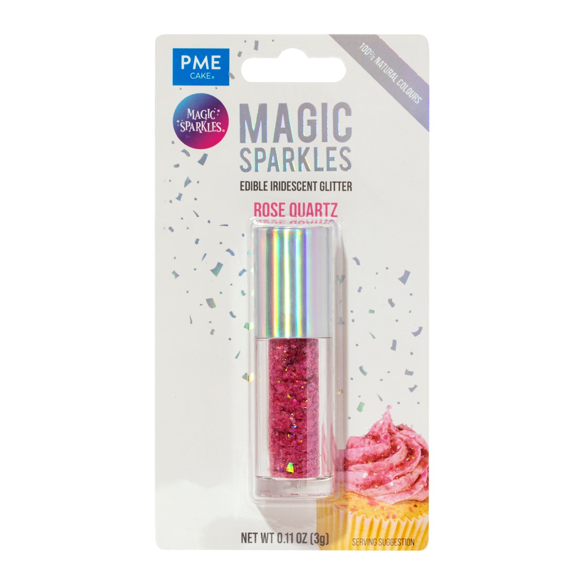 Magic Sparkles Rose Quartz - Spiselig glitrende glimmer 3 g, PME