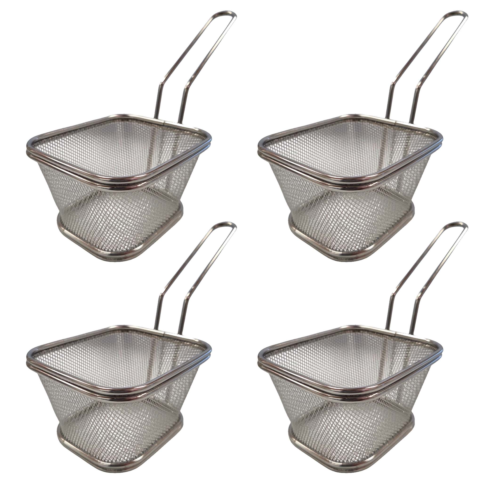 Pommes frites kurv - Serveringskurv, 14x10 cm - 4 stk.