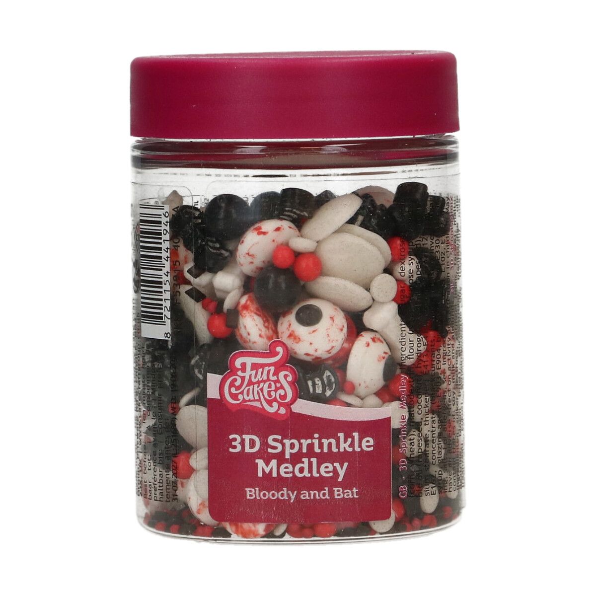 Sprinkle Medley/Drys Medley - 3D Bloody and Bat 70g, FunCakes