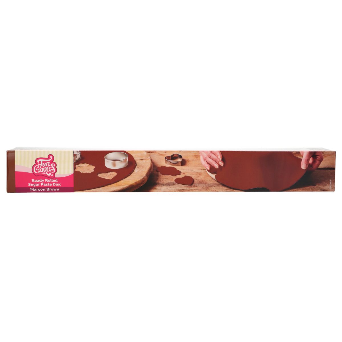 Fondant Lokk - Mørk Rødbrun, FunCakes