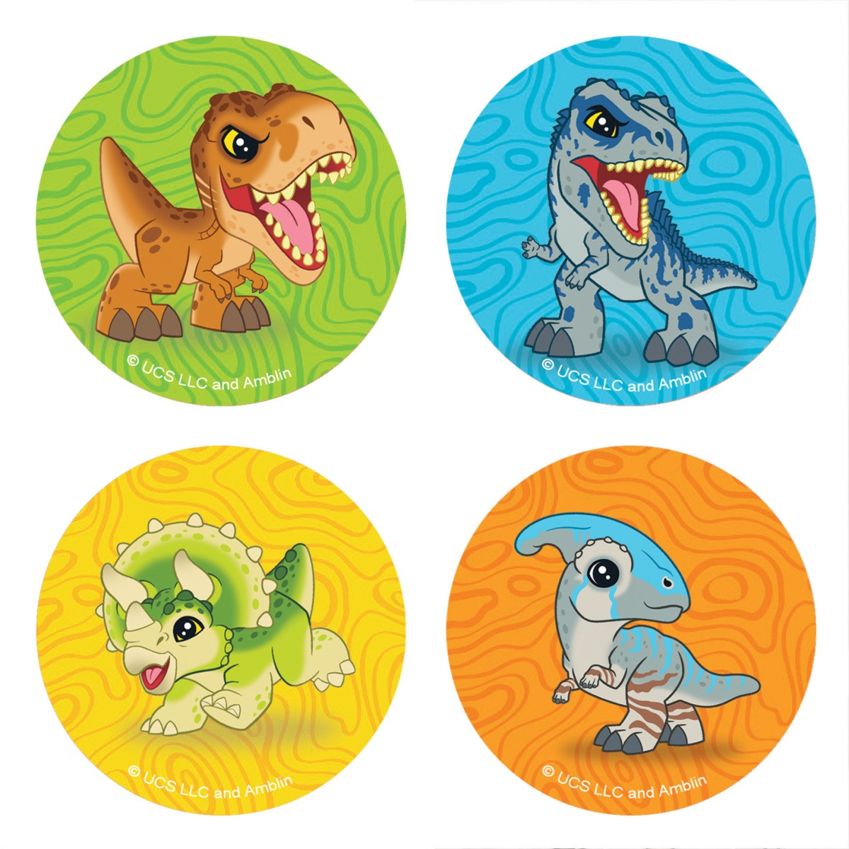 Jurassic World Kakeprint Ø5,3cm, 12 stk - Kardasis