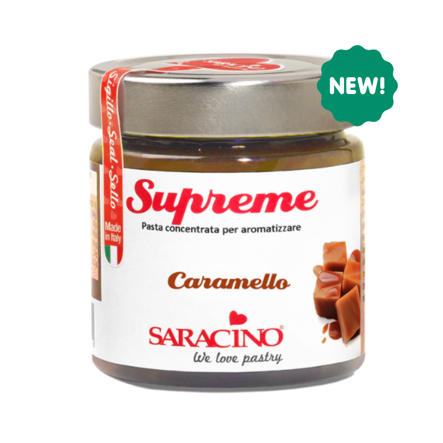 Karamell - Luksus smakspasta 200 g, Saracino - BEST FØR 10/26^