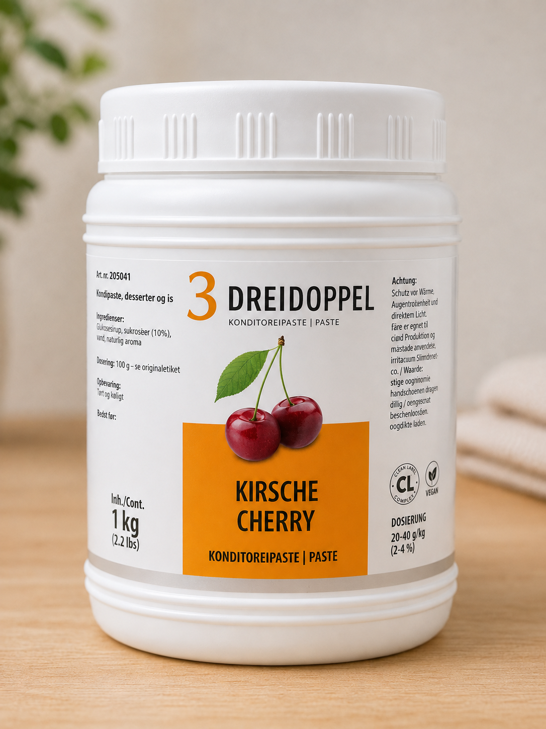 Kirsebær - Smagspasta 1kg, Dreidoppel
